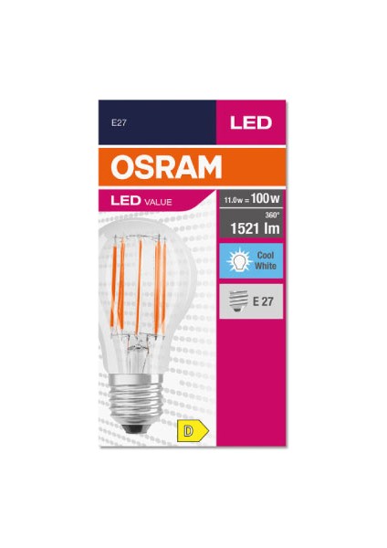 Value Cla100 11W Gün Işığı E-27 1521lm Led Ampul