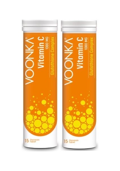 Vitamin C 1000 Mg Glutathione Complex 15 Efervesan Tablet 2 Adet