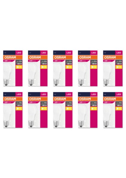 Led Value 8,5W Sarı Işık E-27 806lm Ampul 10 lu Paket