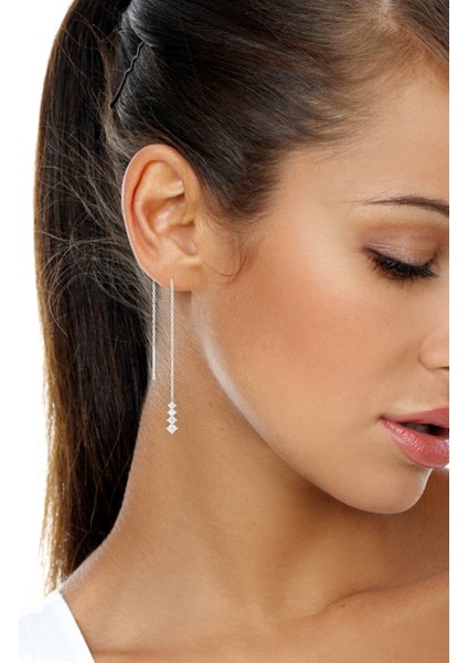 Işıltılı Gümüş Zincir Küpe fiyatları