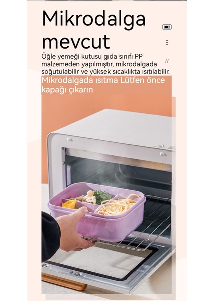 Iş/okul Portatif Öğle Yemeği Kutusu - Üç Bölmeli (Yurt Dışından) fiyatları