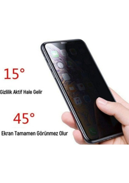 Apple iPhone 14 Pro Max Ile Uyumlu Mpprivacy Hayalet Ekran Koruyucu Ekran Göstermeyen Kırılmaz Cam