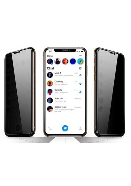 Apple iPhone 11 Pro Max Ile Uyumlu Mpprivacy Hayalet Ekran Koruyucu Ekran Göstermeyen Kırılmaz Cam