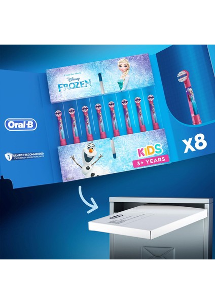 Frozen Çocuklar İçin 8'li Diş Fırçası Yedek Başlığı EB10 fiyatları