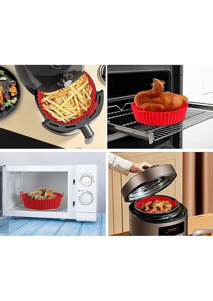 Tüm Airfryer'lara Uyumlu Pratik, Hijyenik Yıkanabilen Silikon Kap - Bpafree