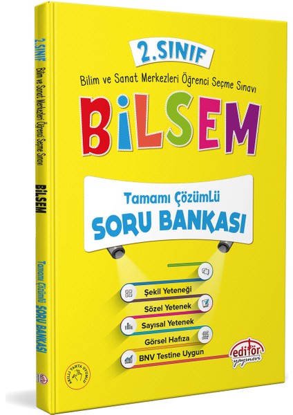 Editör Yayınları 2. Sınıf Bilsem Çözümlü Soru Bankası