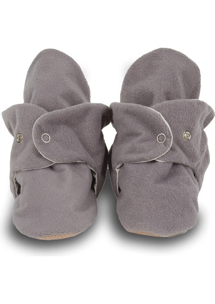 Kaydırmaz Tabanlı Pamuk Astarlı Çıtçıtlı Gri Panduf fiyatları