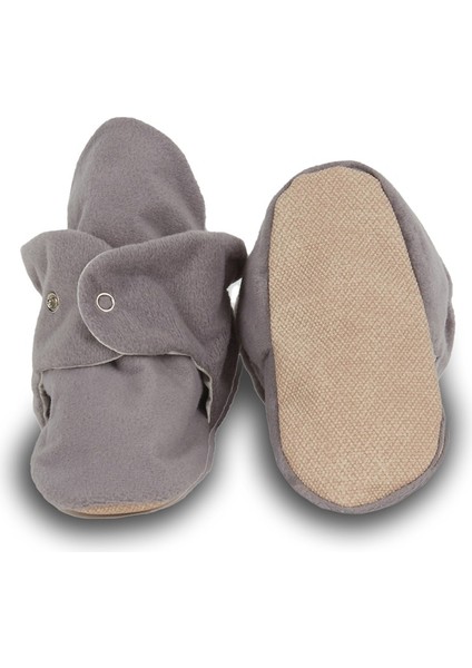 Kaydırmaz Tabanlı Pamuk Astarlı Çıtçıtlı Gri Panduf modelleri