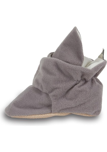 Kaydırmaz Tabanlı Pamuk Astarlı Çıtçıtlı Gri Panduf fırsatları