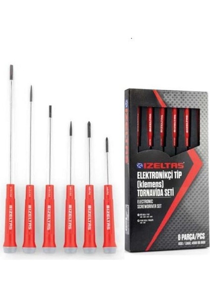 Izeltaş 6 Parça Klemens Elektronikçi Tornavida Seti