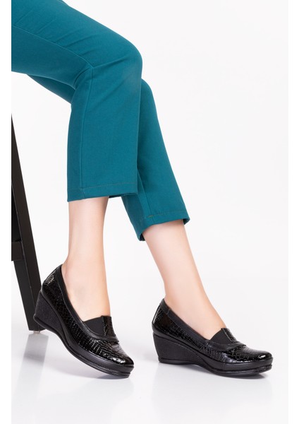 Kadın Deri Mısır Baskı Rugan Comfort Ayakkabı modelleri