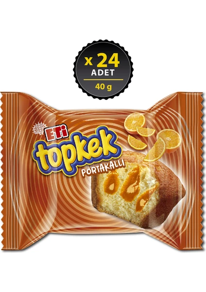 Topkek Portakallı Kek 40 g x 24 Adet