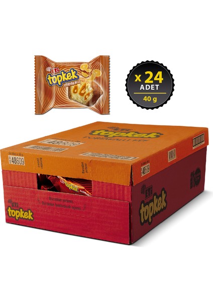 Topkek Portakallı Kek 40 g x 24 Adet