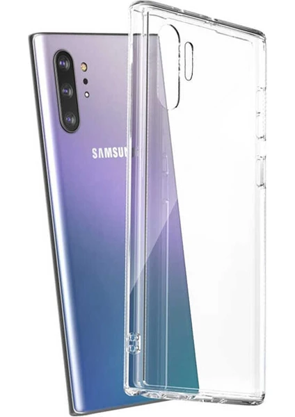 Samsung Galaxy Note 10 Plus Kılıf Kamera Korumalı Şeffaf Kapak