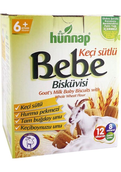 Hünnap Keçisütlü Vitaminli Bebe Bisküvisi 400GR