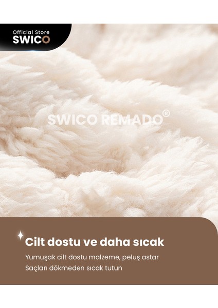 Swico Remado Kadın Kışlık Şapka ve Eşarp Takımı - Haki  (Yurt Dışından)