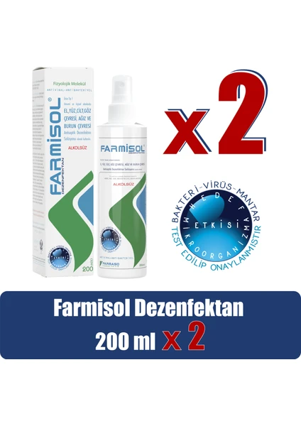 Dezenfektan - Kişisel Kullanım Antiseptiği 200 ml - 2 Adet