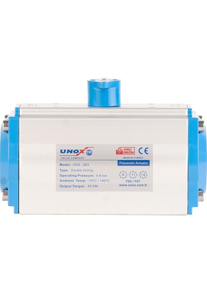 Soğuk Ortam (-50°c) Pnömatik Aktüatörler UDA125 modelleri