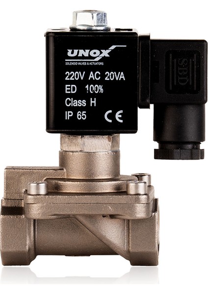 220V AC Paslanmaz Genel Maksat Yüksek Basınç Normalde Açık Solenoid Valf (0,5-40 BAR)