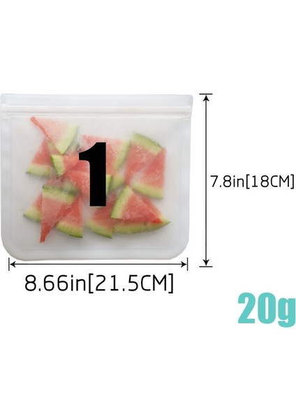 Peva Gıda Koruma Torbası 6 Adet / Set (No.1x4+No.2x2) (Yurt Dışından)