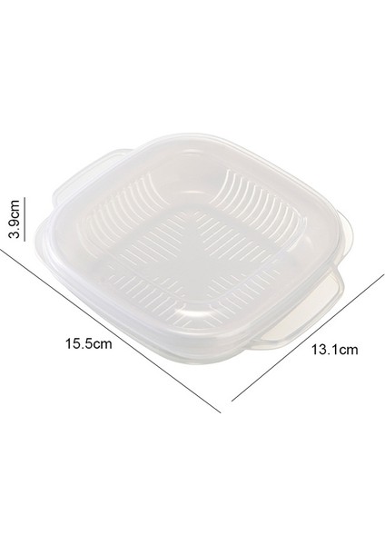 3 Adet Pirinç Taze Tutma Kutusu Dondurulabilir ve Yeniden Isıtılabilir Sebze Öğle Yemeği Kutusu (15.5X13.1X3.9CM) (Yurt Dışından)