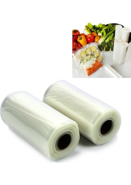 2 Rulo Gıda Vakum Koruma Çantası Izgara Pirinç Ambalaj Vakum Rulo Çanta, Boyut: 12X500CM (Yurt Dışından)