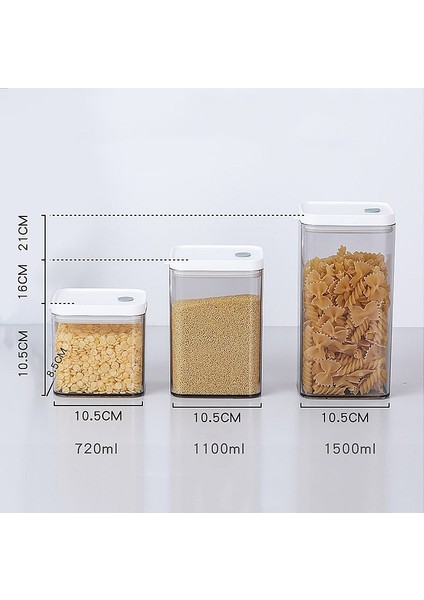 Kapaklı Şeffaf Mühürlü Kavanoz, Kapasite: 1500ML (Yurt Dışından)