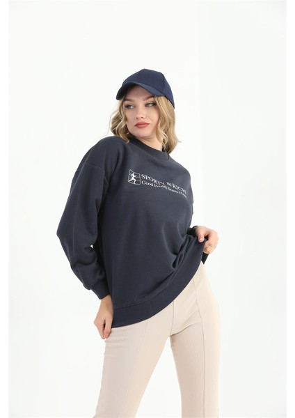 Kadın Siyah Basic Sweatshirt MW2248