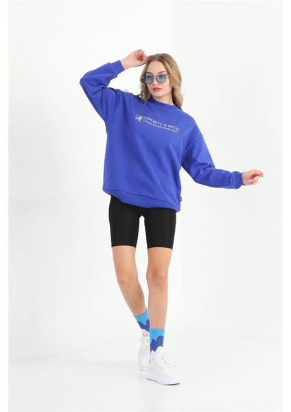 Kadın Saks Basic Sweatshirt MW2248