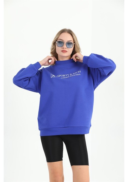 Kadın Saks Basic Sweatshirt MW2248