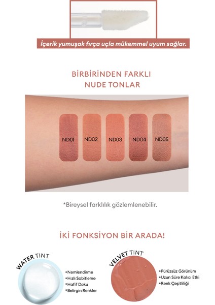 Nemli ve Pürüzsüz Görünüm Sunan Köpük Tint (ND02) A'pıeu Juicy-Pang Mousse Tint Nude