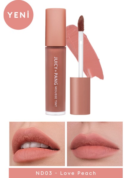 Nemli Ve Pürüzsüz Görünüm Sunan Köpük Formüllü Tint A'pıeu Juicy-pang Mousse Tint (ND03 LOVE PEACH)