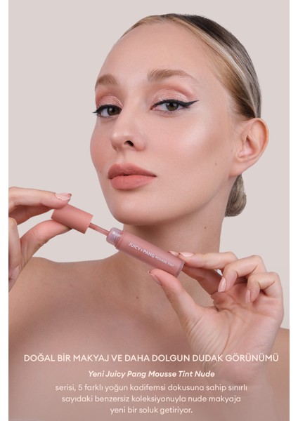 Nemli Ve Pürüzsüz Görünüm Sunan Köpük Formüllü Tint A'pıeu Juicy-pang Mousse Tint (ND03 LOVE PEACH) modelleri