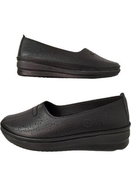 Siyah Kadın Ultra Hafif ve Rahat Günlük Şık Babet