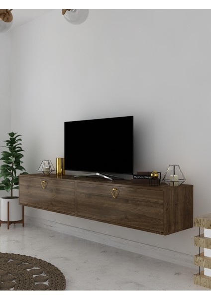 Myniture Home & Living Duvara Monte Tv Sehpası Ceviz S6201-2