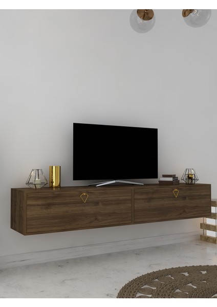 Myniture Home & Living Duvara Monte Tv Sehpası Ceviz S6201-2