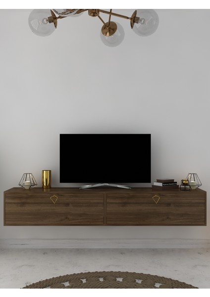 Myniture Home & Living Duvara Monte Tv Sehpası Ceviz S6201-2