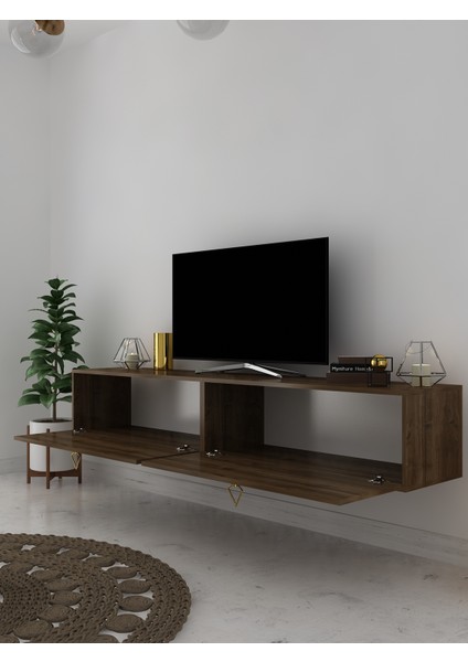 Myniture Home & Living Duvara Monte Tv Sehpası Ceviz S6201-2