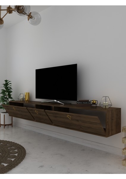 Myniture Home & Living Duvara Monte Tv Sehpası Ceviz S6202-2