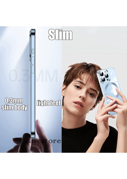 iPhone 14 Pro Max Uyumlu Kılıf 6.7 Inç (Derin Mor) Için Anti-Drop Ultra Slim Güçlü Magnetik Magsafe Sert Pc Tam Kaplar Kılıf