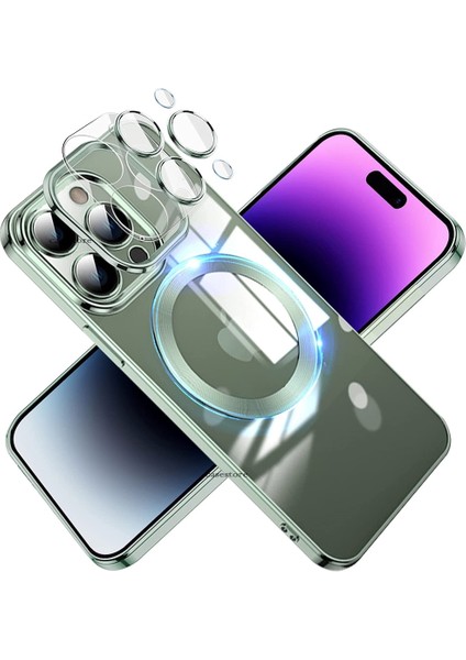 iPhone 14 Pro Uyumlu Kılıf 6.7 Inç (Derin Mor) Için Anti-Drop Ultra Slim Güçlü Magnetik Magsafe Sert Pc Tam Kaplar Kılıf