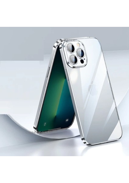 iPhone 13 Pro Kılıf Kamera Lens Koruyuculu 6.1 Inç Için Ultra Ince Sert Pc Arkası Şeffaf Kapak