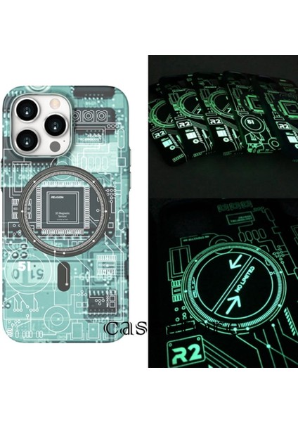 Iphone 14 Pro Kılıf Manyetik Kablosuz Şarj Destekli Fosforlu 3D Gece Işıklı Oyuncu Kapak fiyatları