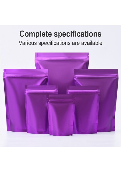 100 Pcs/set Mat Alumınum Folyo Snack Stand-Up Tecesi, Boyut: 10X15? (Beyaz) (Yurt Dışından)