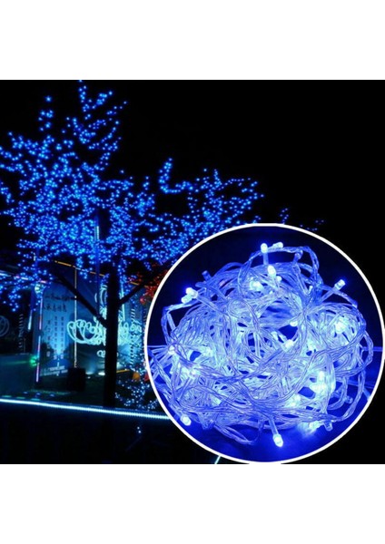 10 Metre 100 LED Mavi LED Işık Yılbaşı Ağacı Işığı 220 V