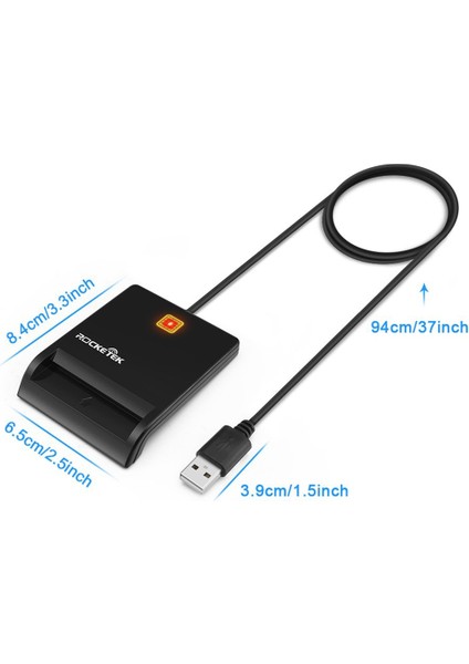 Scr1 Cac Id Sim Chip Akıllı Kart Okuyucu - Beyaz (Yurt Dışından)