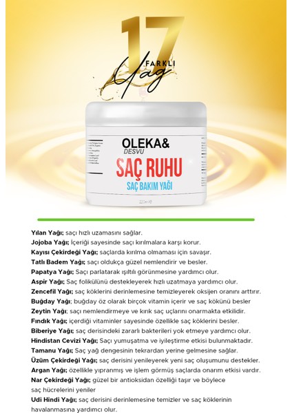 Saç Ruhu Saç Bakım Yağı 220 ml fiyatları