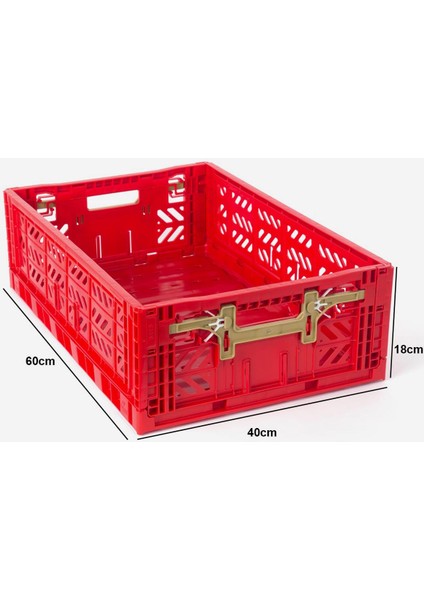 604018 Maxibox Konforlu Kilit Red Katlanabilir Kasa fırsatları