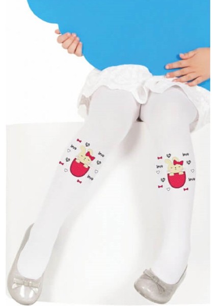 Luna Mikro Baskılı Çocuk Külotlu Çorap 7 8 Yaş