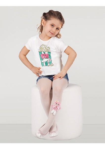 Ece Aksesuarlı Çocuk Ince Külotlu Çorap 9 10 Yaş